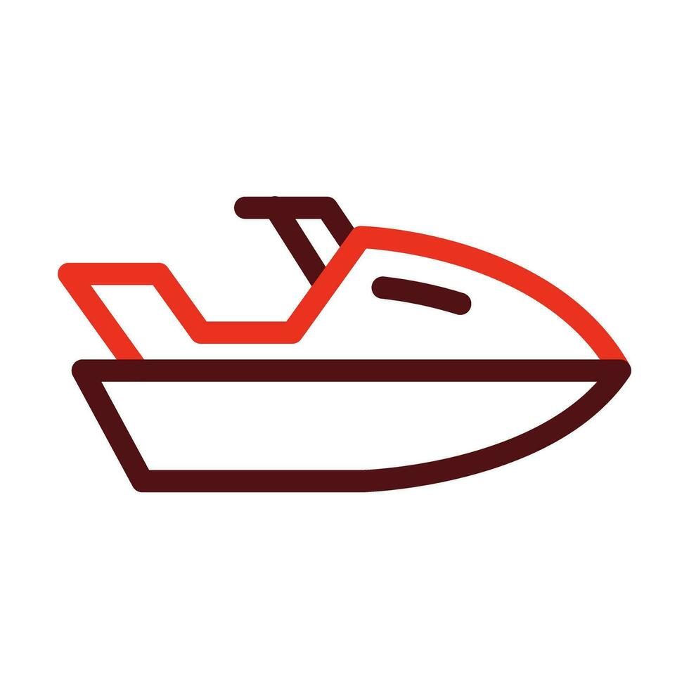 Jet Ski Glyph Two Color Icon For Personal And Commercial Use. vector