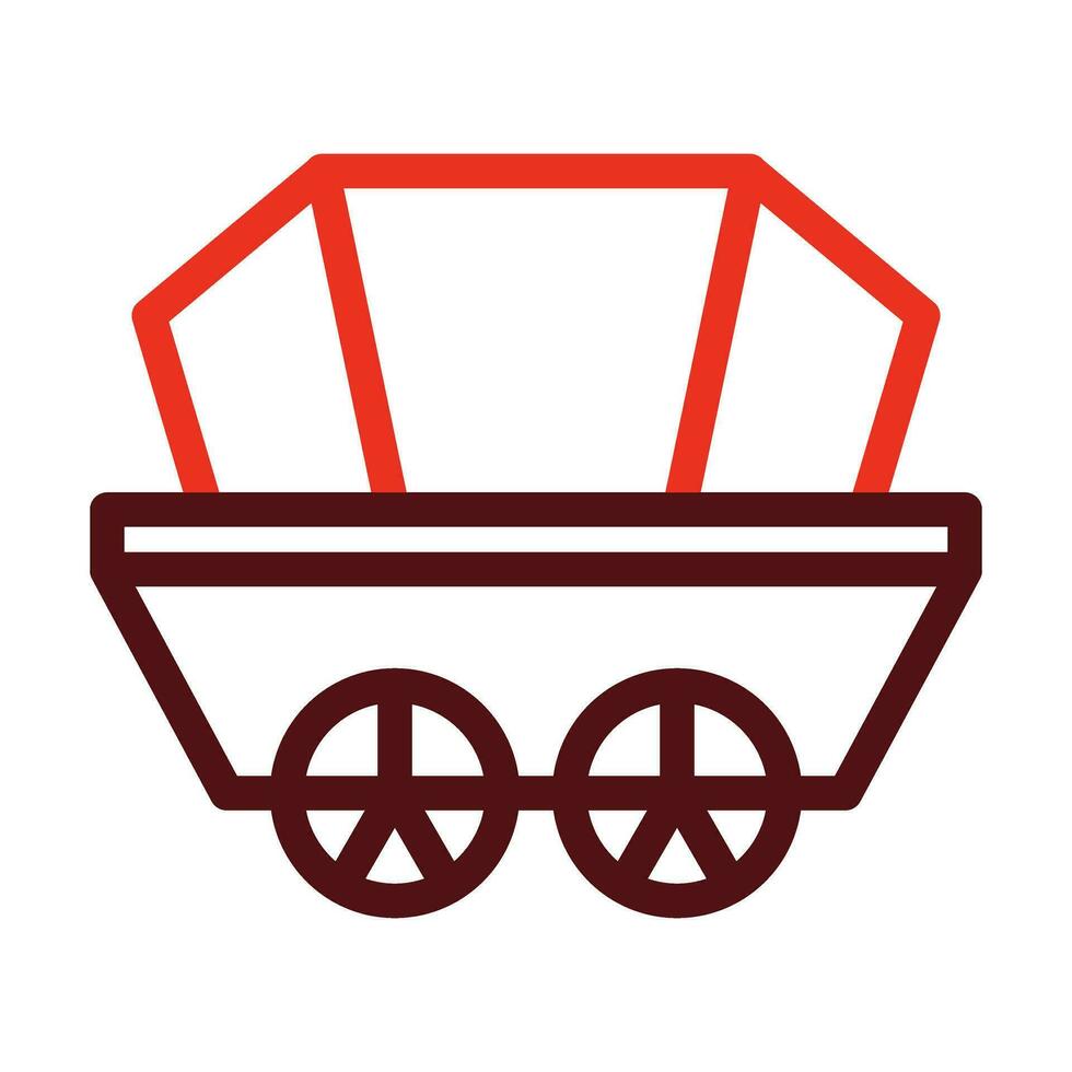 Wagon Glyph Two Color Icon For Personal And Commercial Use. vector