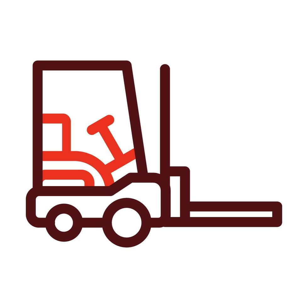 ForkLifter Glyph Two Color Icon For Personal And Commercial Use. vector