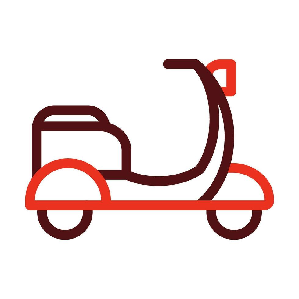Scooter Glyph Two Color Icon For Personal And Commercial Use. vector