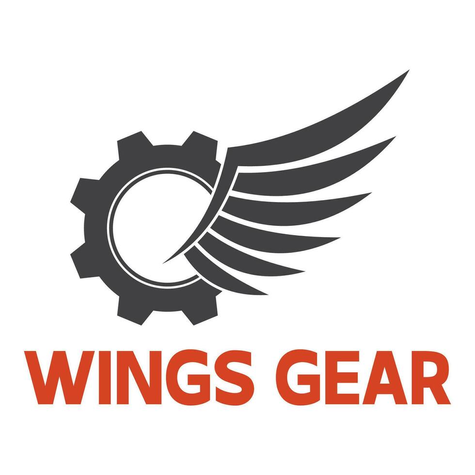 Logo design illustration of gear vector