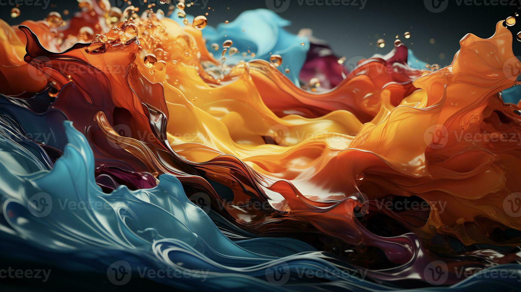 a colorful wave is shown in this image ai generated photo