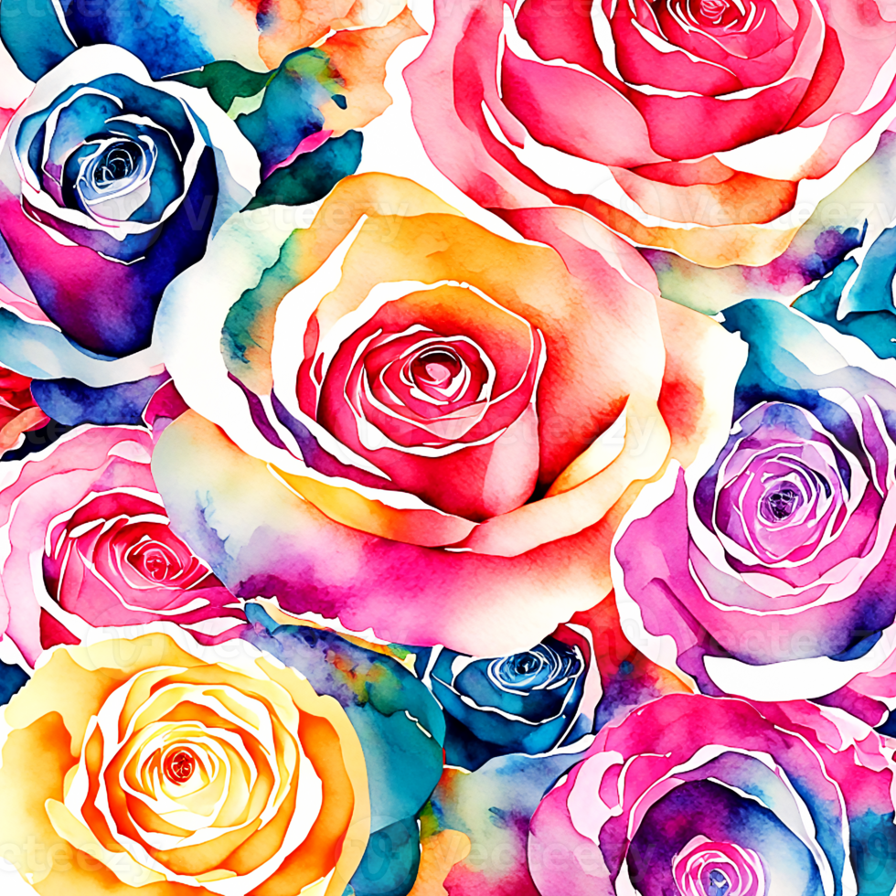 Watercolor Roses Transparent Background AI Generative 27164784 PNG