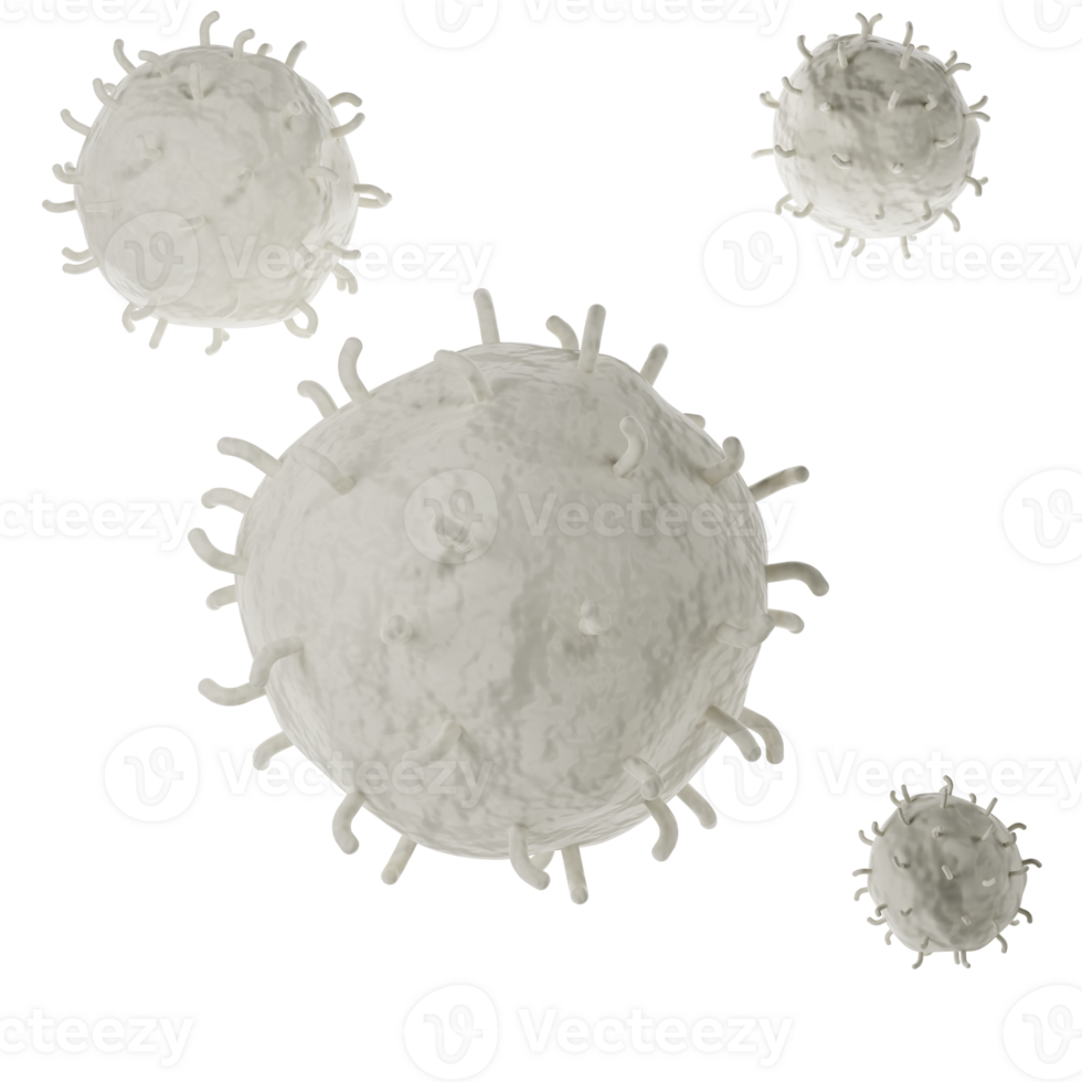 White blood cell 3d realistic icon analysis. Leukocytes medical illustration isolated transparent png