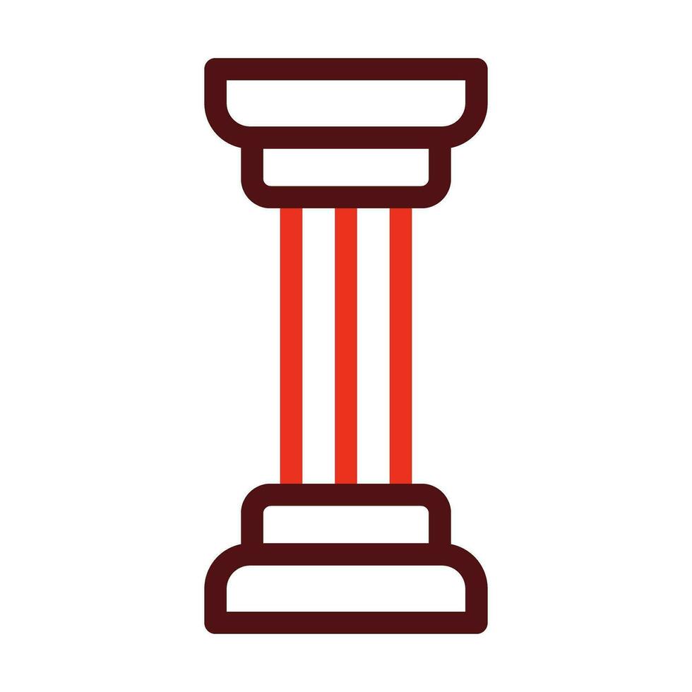 Pillar Glyph Two Color Icon For Personal And Commercial Use. vector