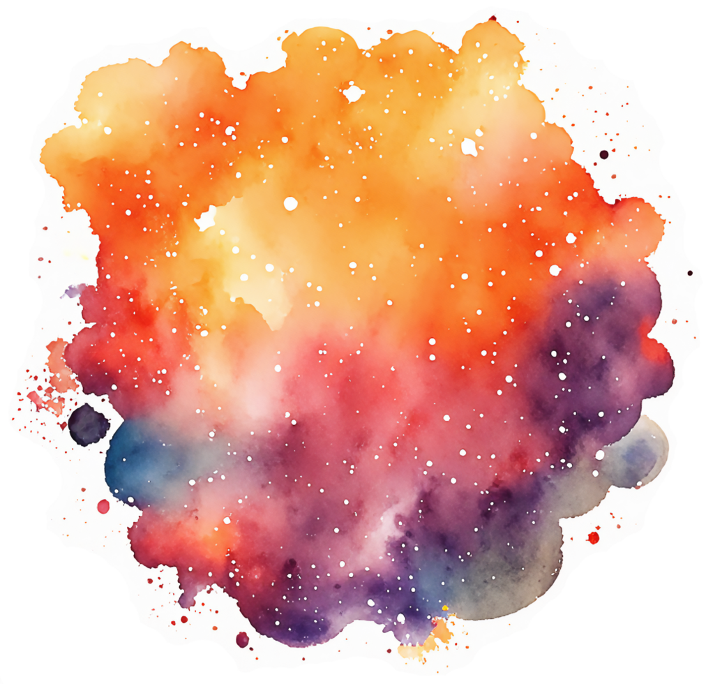 naranja espacio tinta chapoteo acuarela textura ai generativo png