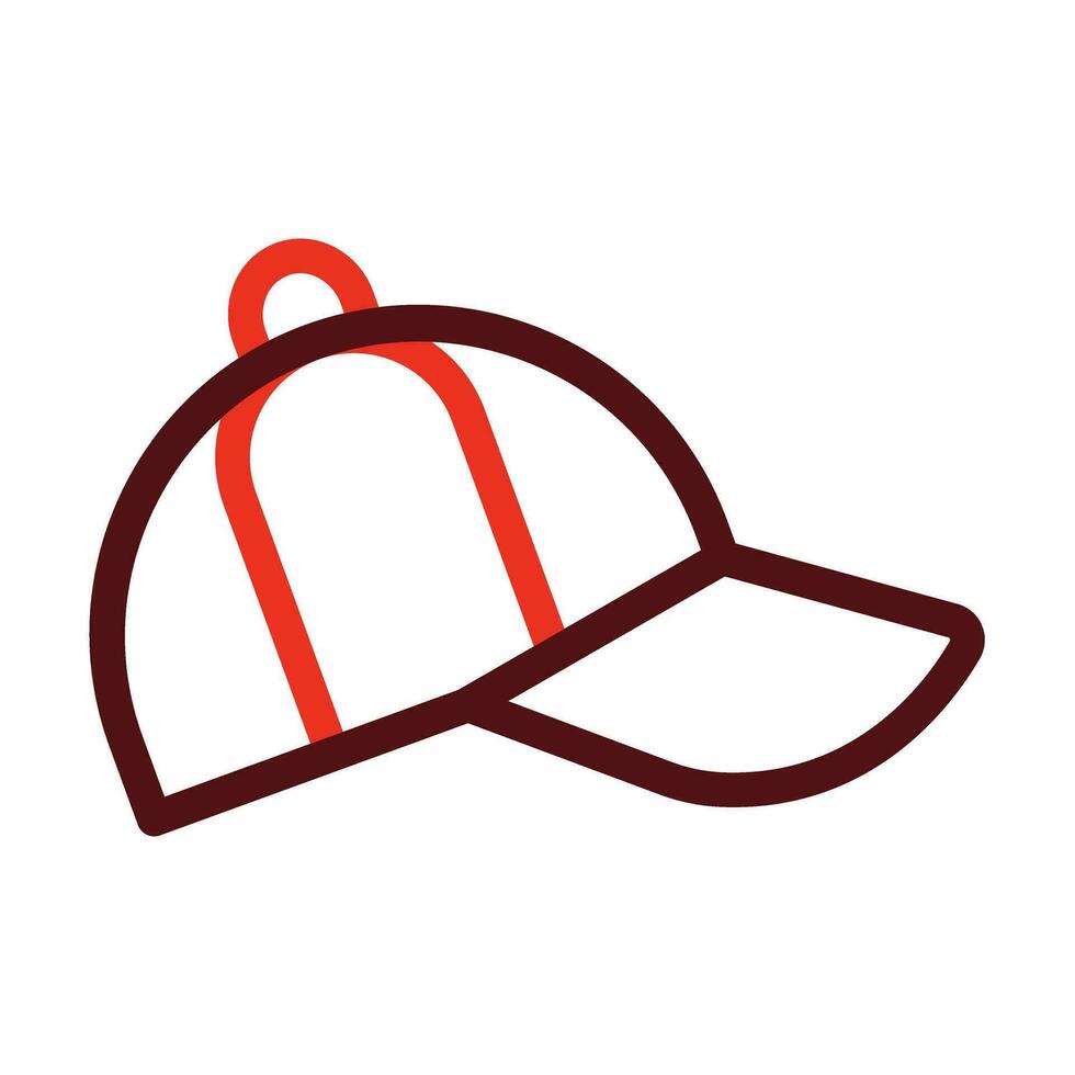 béisbol gorra glifo dos color icono para personal y comercial usar. vector