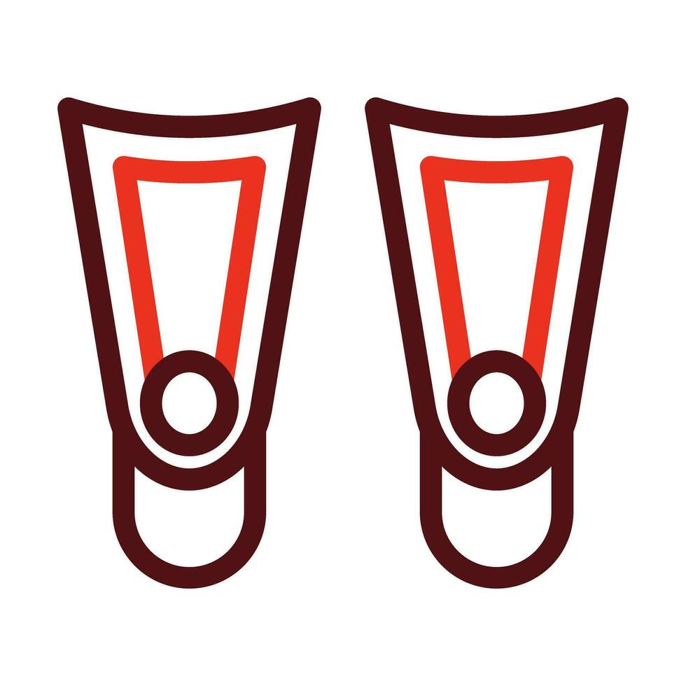Fins Glyph Two Color Icon For Personal And Commercial Use. vector