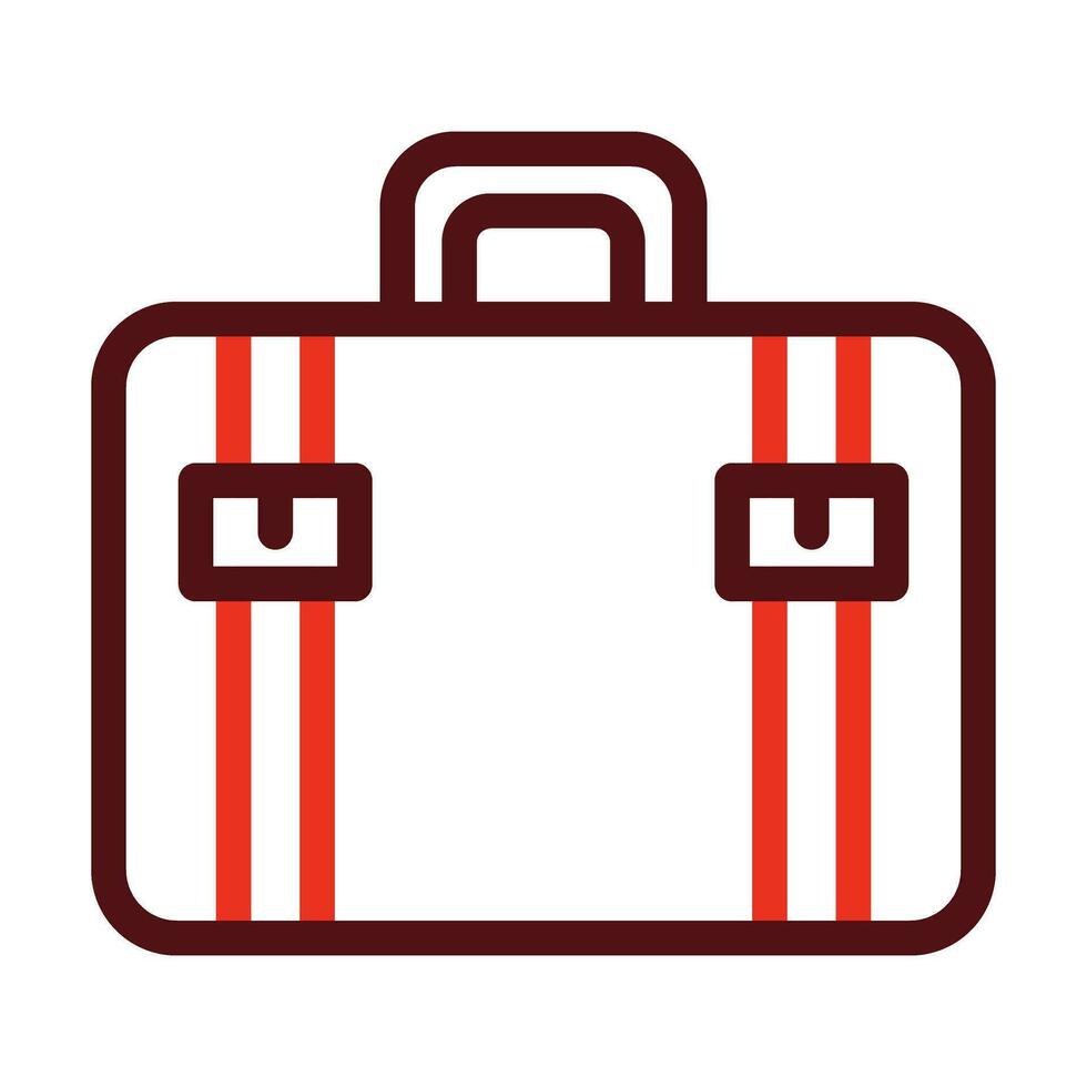 Suitcase Glyph Two Color Icon For Personal And Commercial Use. vector
