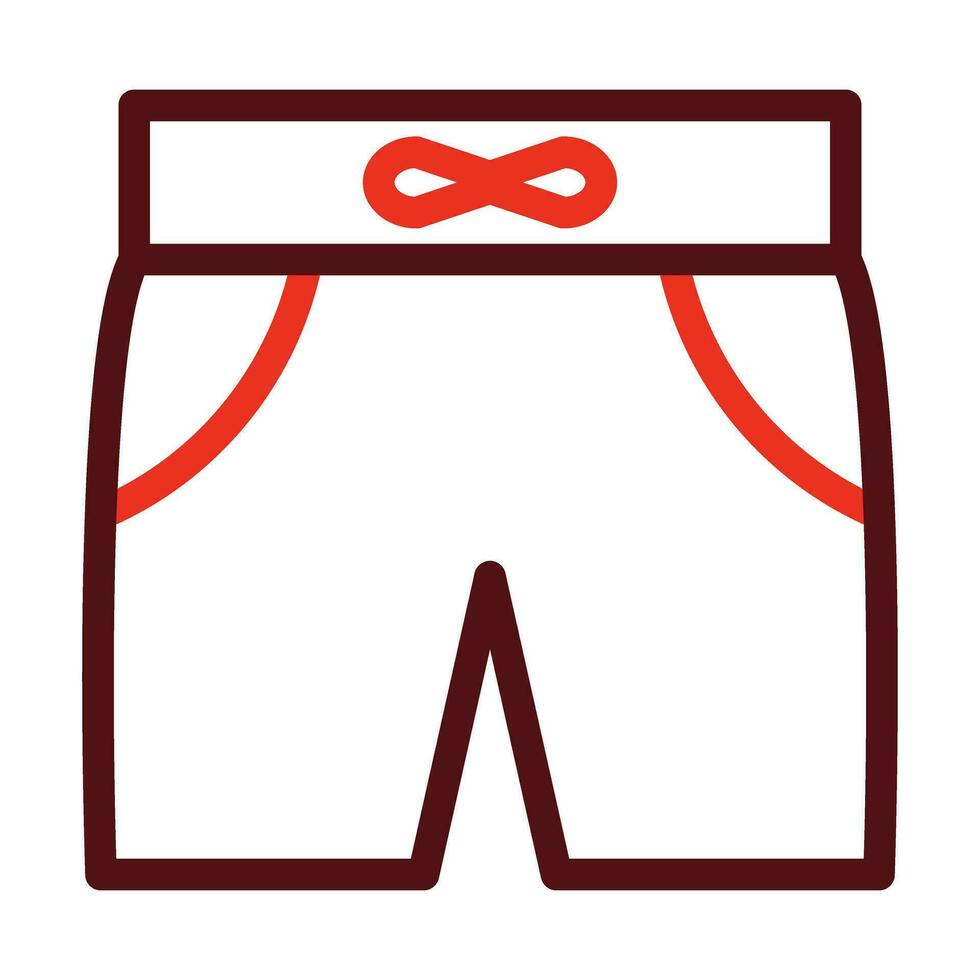 Shorts Glyph Two Color Icon For Personal And Commercial Use. vector