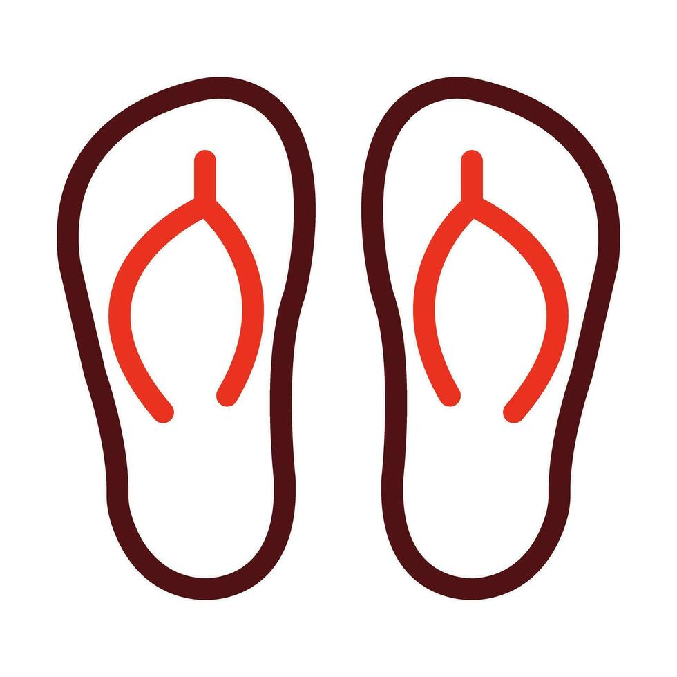 Slippers Glyph Two Color Icon For Personal And Commercial Use. vector