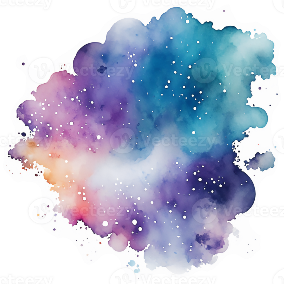 Artistic Outer Space Watercolor Splash Texture AI Generative png