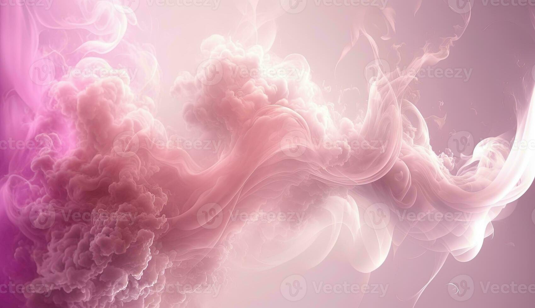 Generative AI, Flowing light pink, viva magenta smoke with splashes. Soft fluid banner, spring female mood, 3D effect, modern macro realistic abstract background illustration, ink in water effect. photo