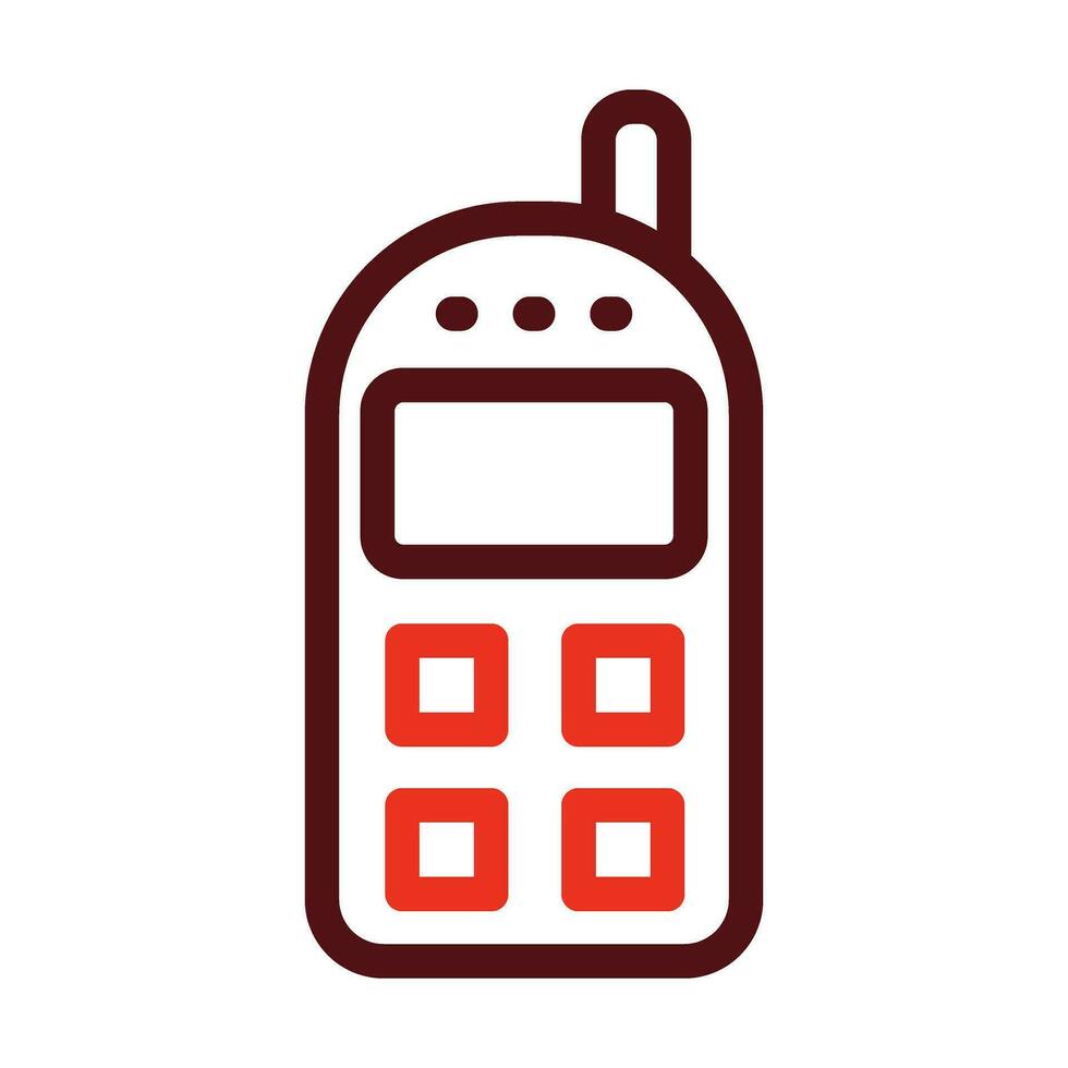 Cellular Phone Glyph Two Color Icon For Personal And Commercial Use. vector