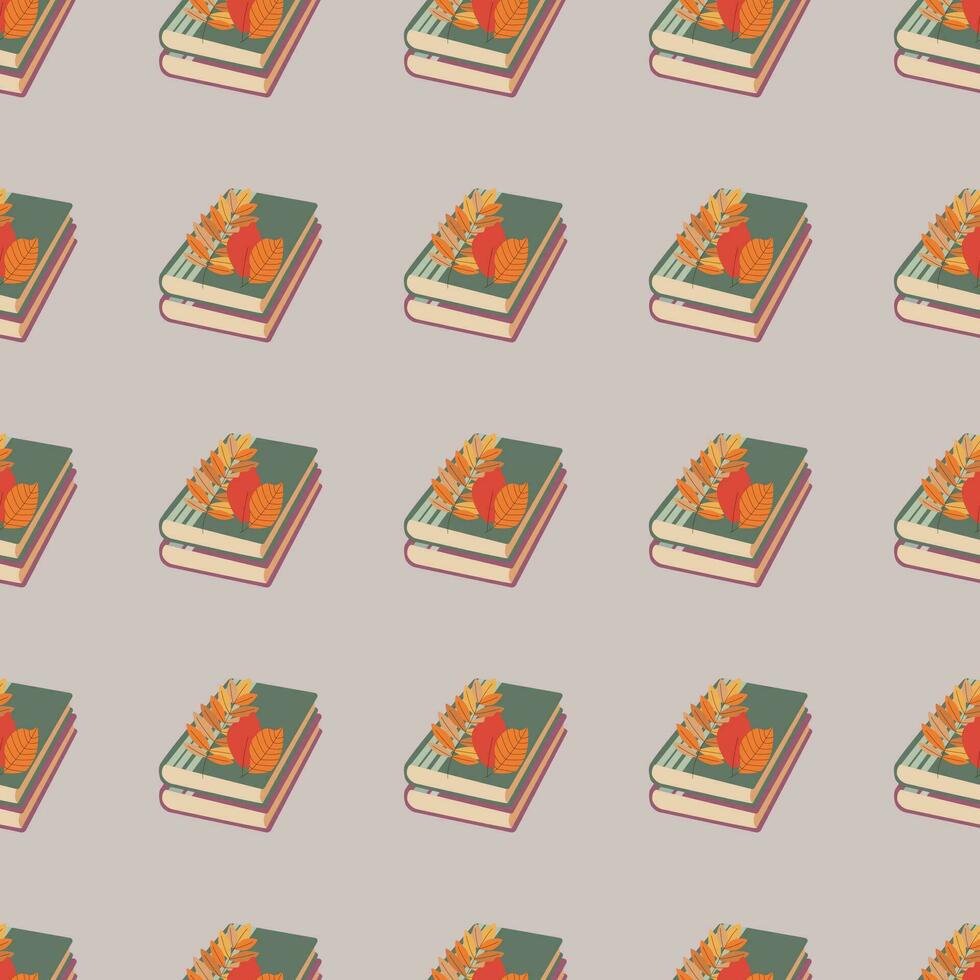 Pattern with book. Hello autumn. Elements on the autumn theme. vector