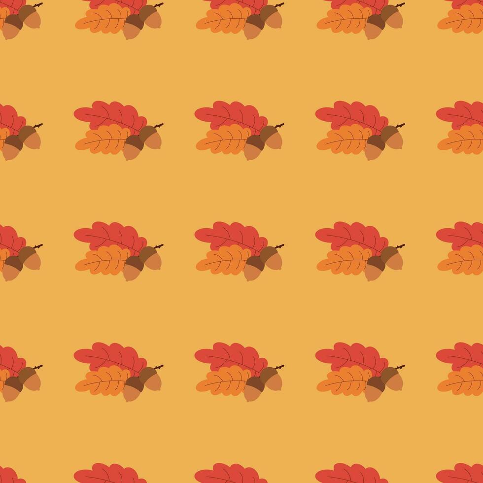 Pattern with acorn. Hello autumn. Elements on the autumn theme. vector