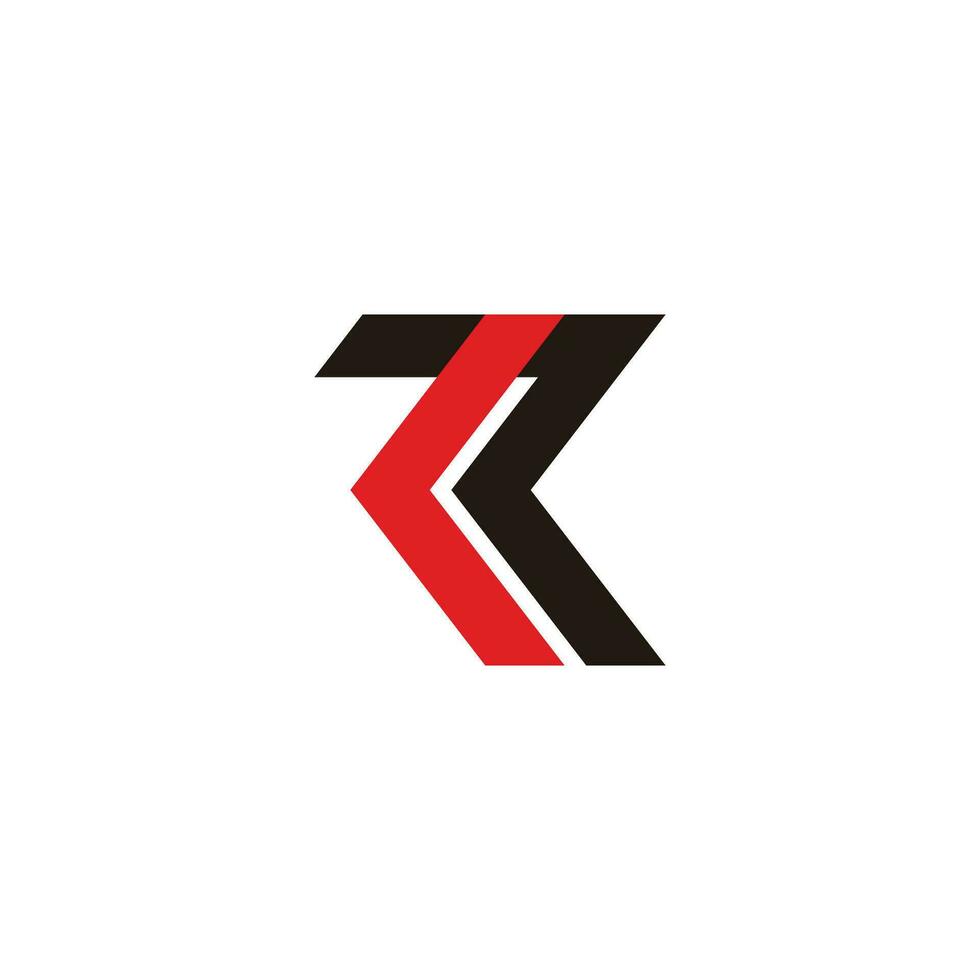 letra kr sencillo geométrico flecha logo vector