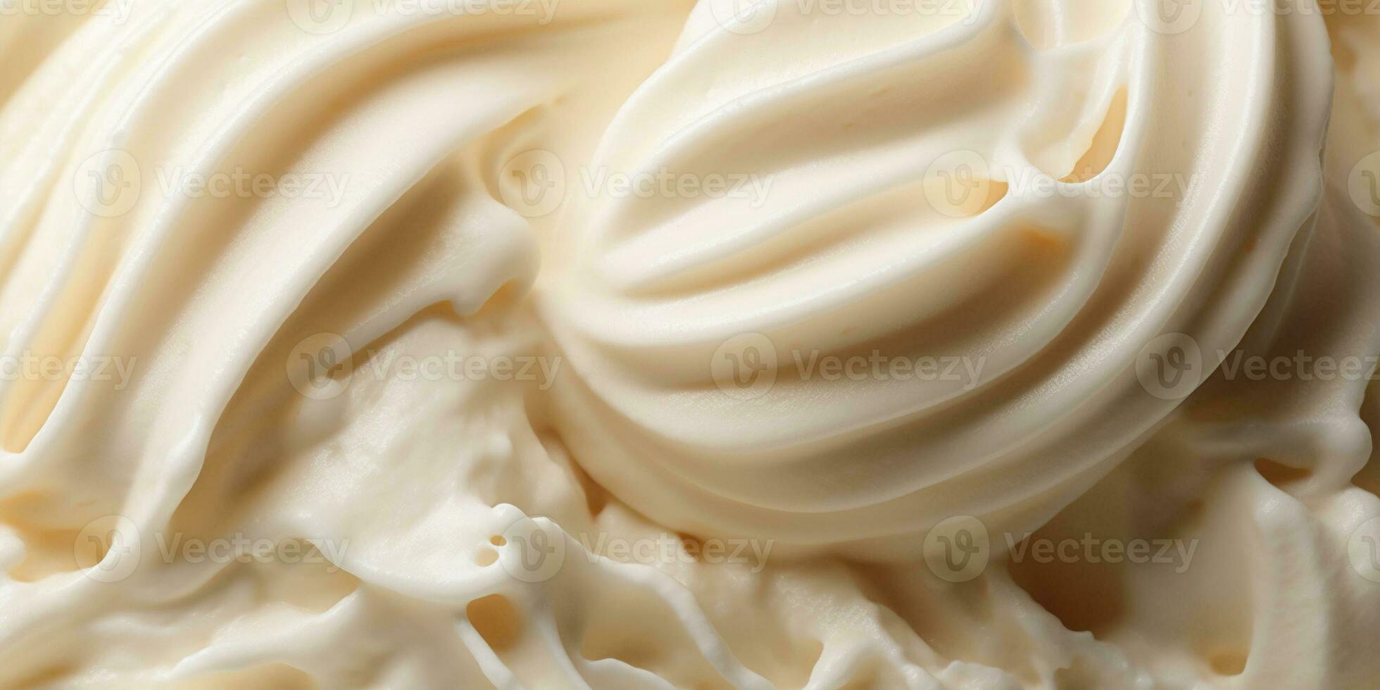 generativo ai, vainilla hielo crema superficie, cerca arriba textura de blanco hielo crema me gusta antecedentes. foto