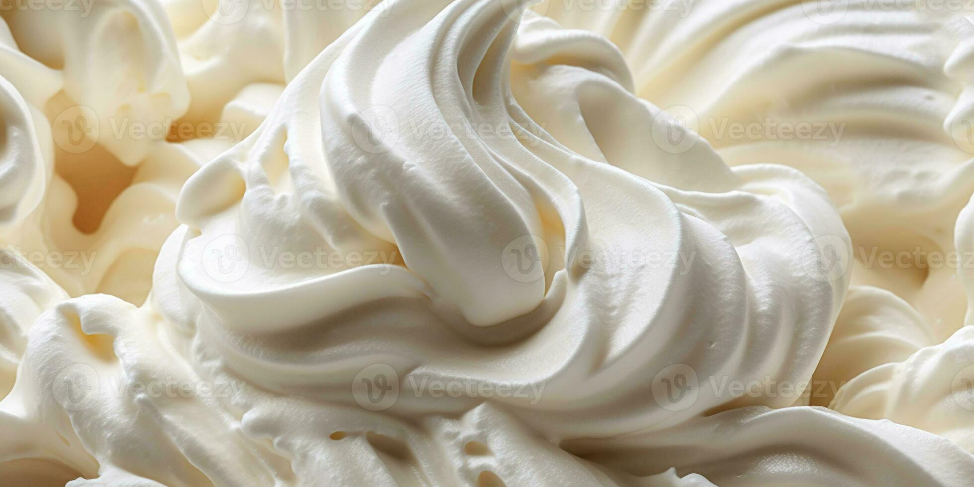 Generative AI, vanilla ice cream surface, close up texture of white ice cream like background. photo