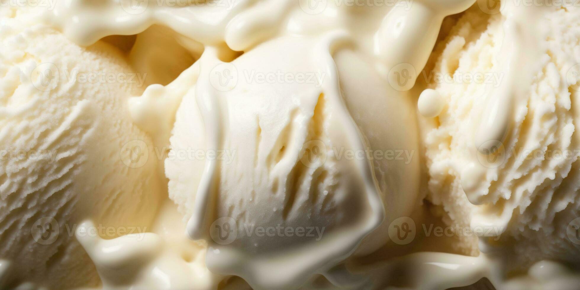 Generative AI, vanilla ice cream surface, close up texture of white ice cream like background. photo