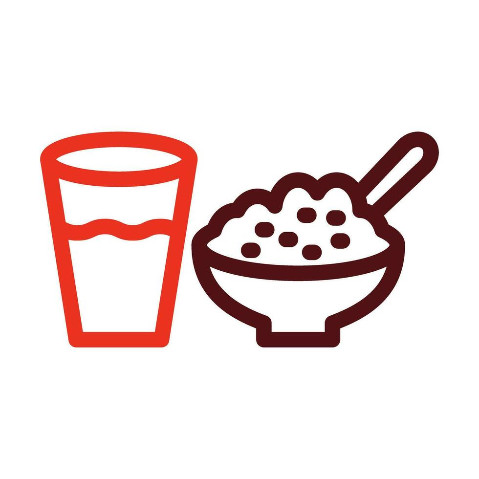 Sehri Glyph Two Color Icon For Personal And Commercial Use. vector