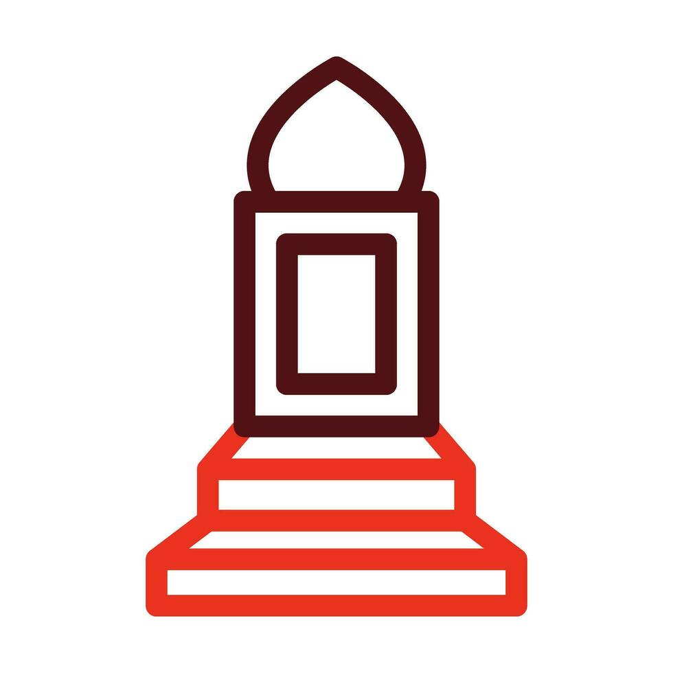Mimbar Glyph Two Color Icon For Personal And Commercial Use. vector