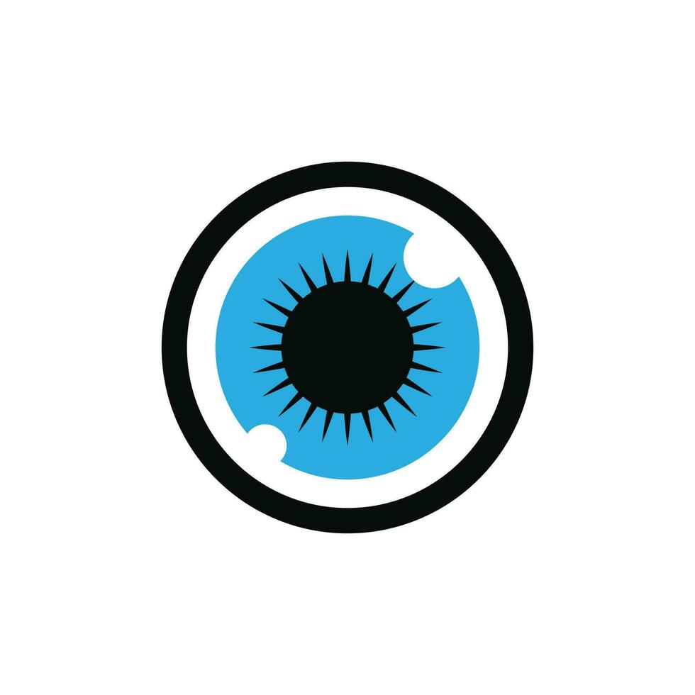 ojo alumno logo diseño creativo idea vector