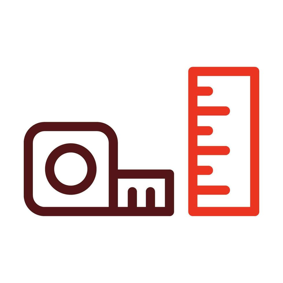 Measuring Glyph Two Color Icon For Personal And Commercial Use. vector