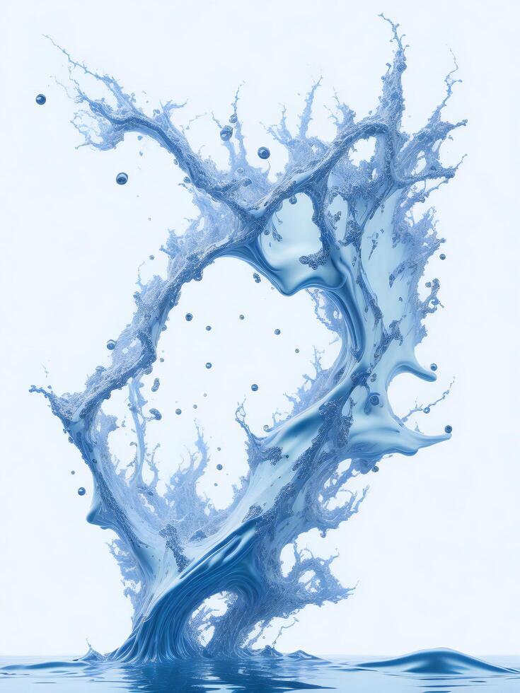 a tree is splashing water into the air ai generated photo