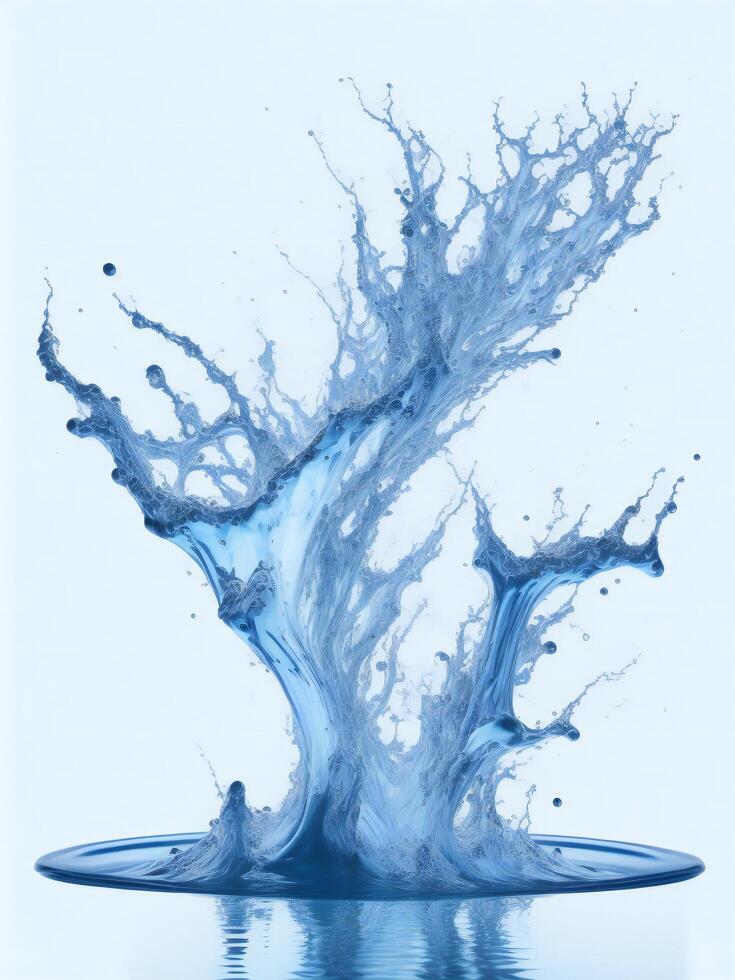 a tree is splashing water into the air ai generated photo