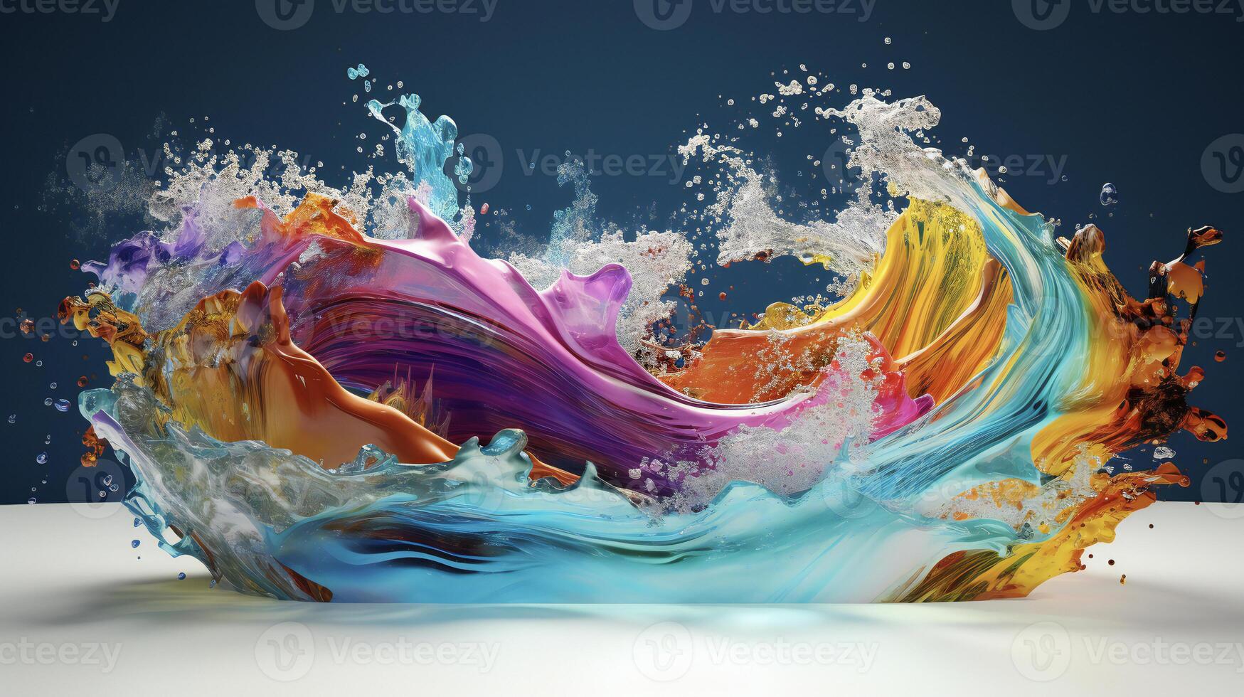 a colorful wave is shown in this image ai generated photo