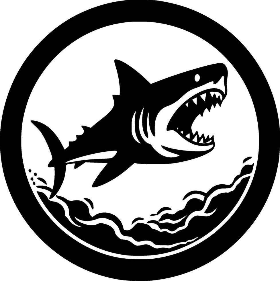 Shark - Minimalist and Flat Logo - Vector illustration