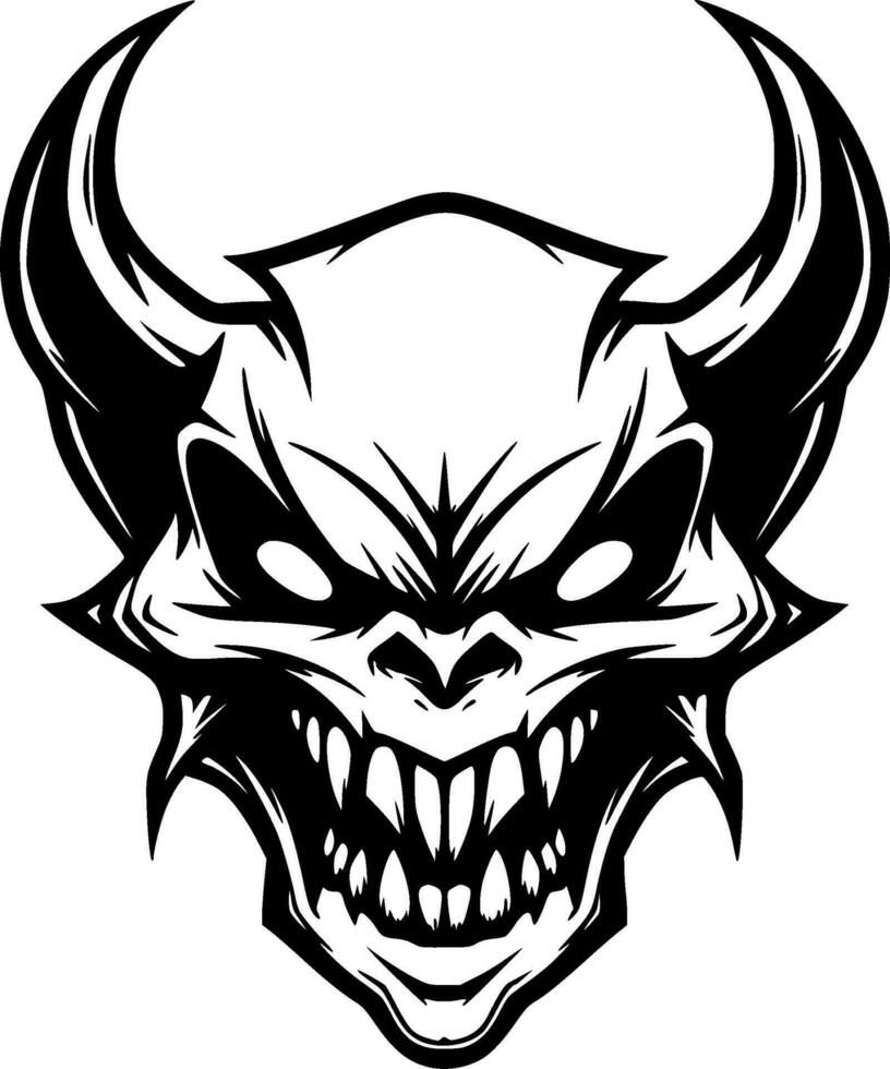 Skull - Black and White Isolated Icon - Vector illustration