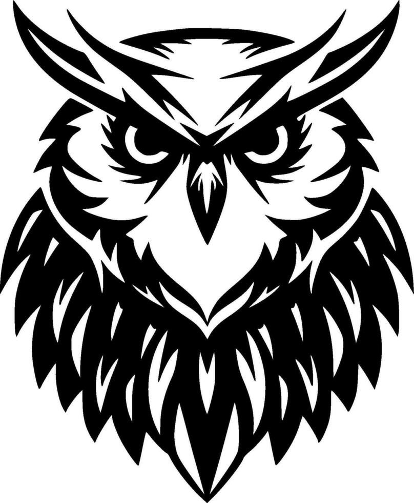 Owl, Minimalist and Simple Silhouette - Vector illustration
