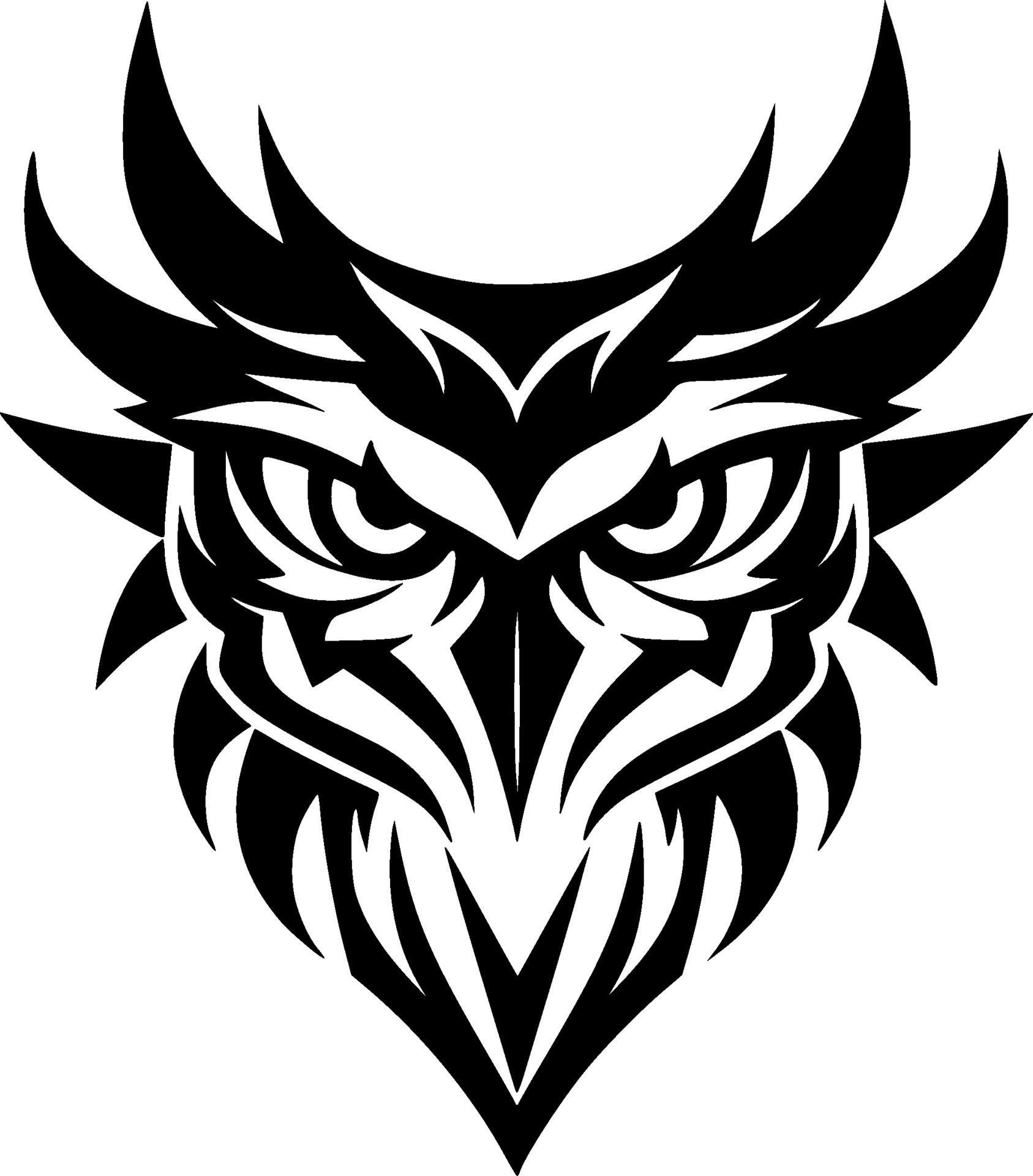 Owl, Black and White Vector illustration 27171051 Vector Art at Vecteezy