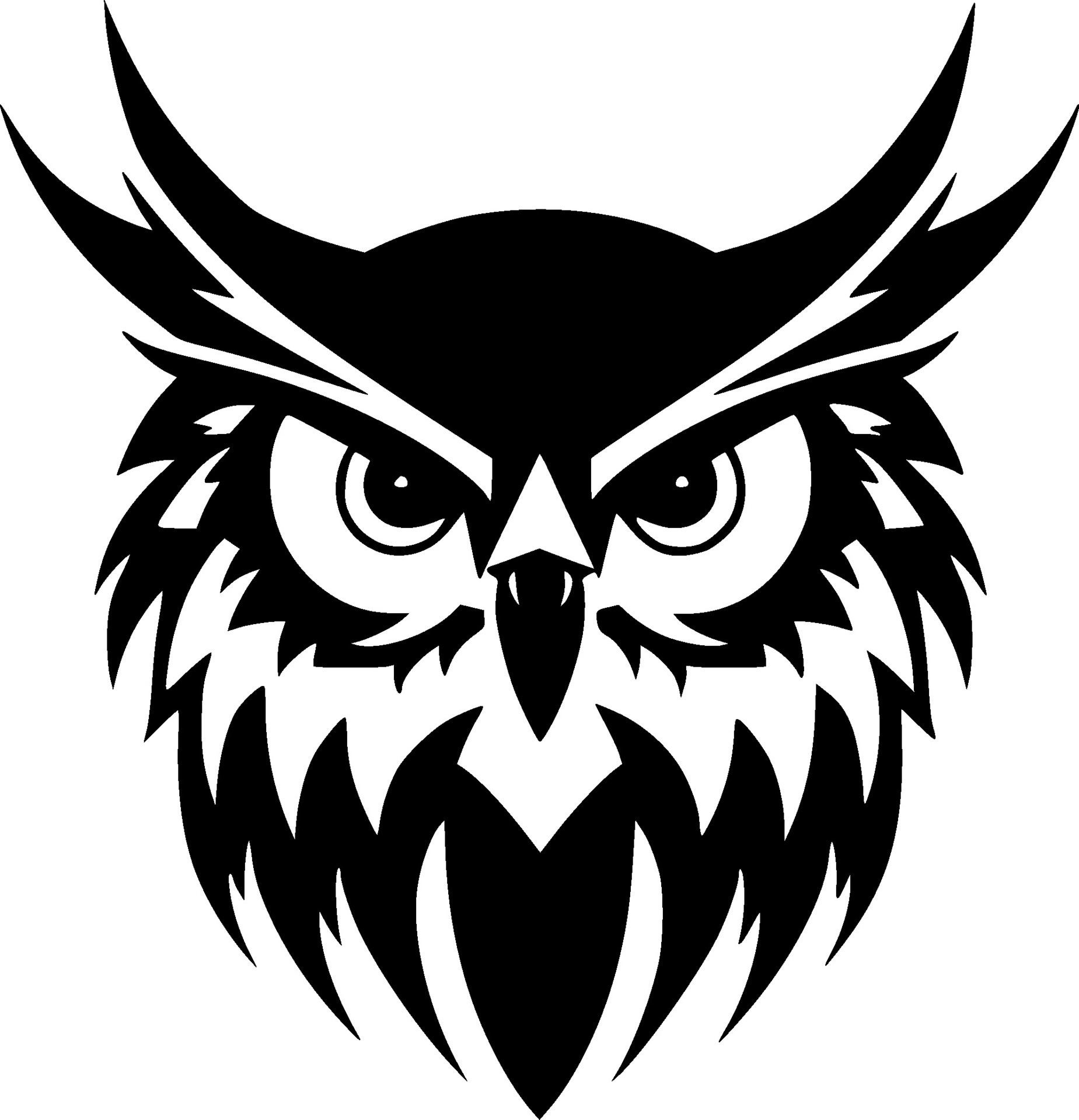 Owl, Black and White Vector illustration 27171070 Vector Art at Vecteezy