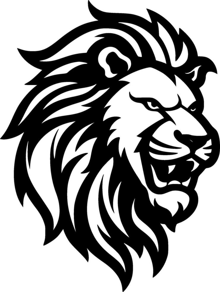 Lion, Minimalist and Simple Silhouette - Vector illustration