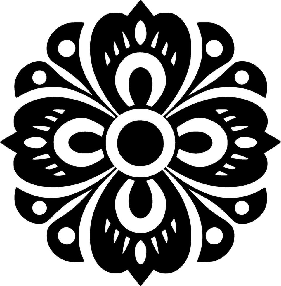 Mandala, Minimalist and Simple Silhouette - Vector illustration