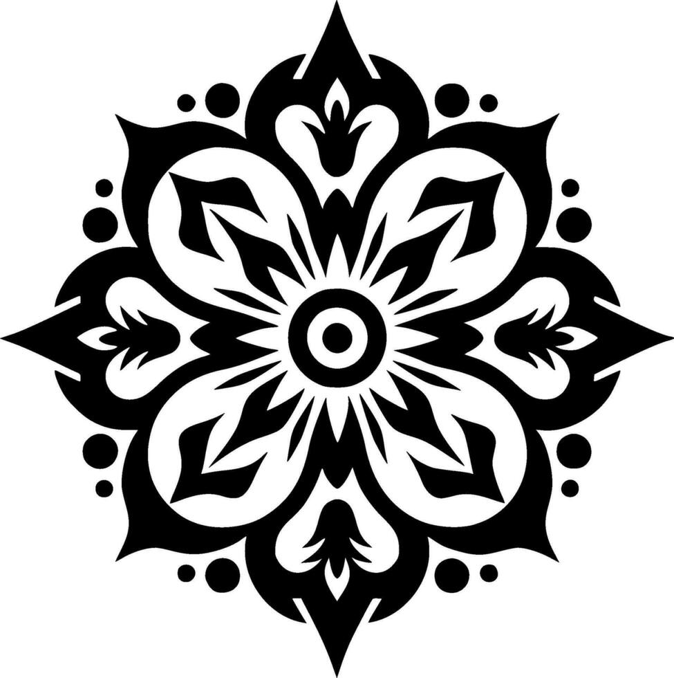 Mandala, Minimalist and Simple Silhouette - Vector illustration