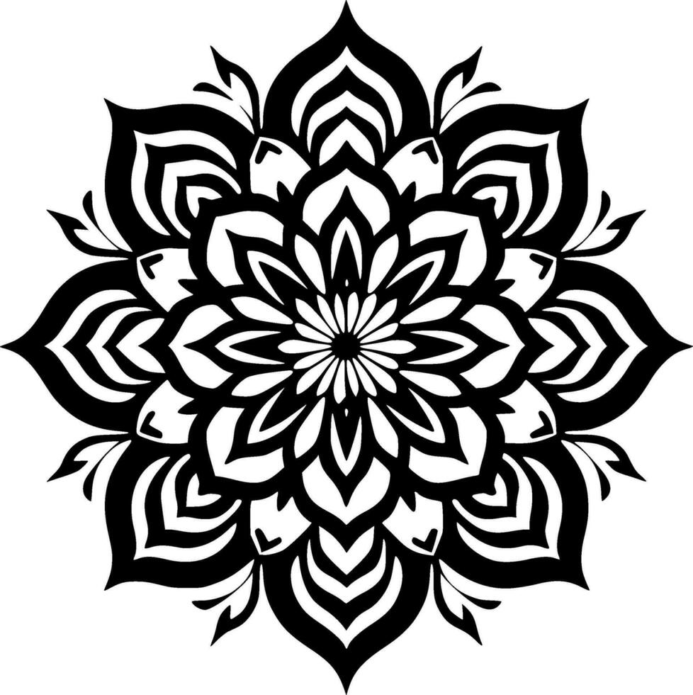 Mandala, Minimalist and Simple Silhouette - Vector illustration