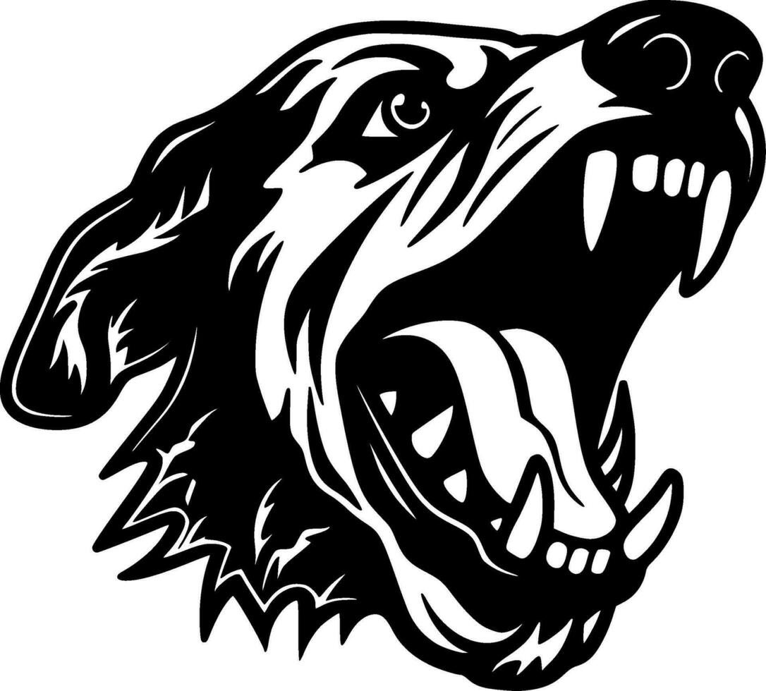 Dog - Black and White Isolated Icon - Vector illustration