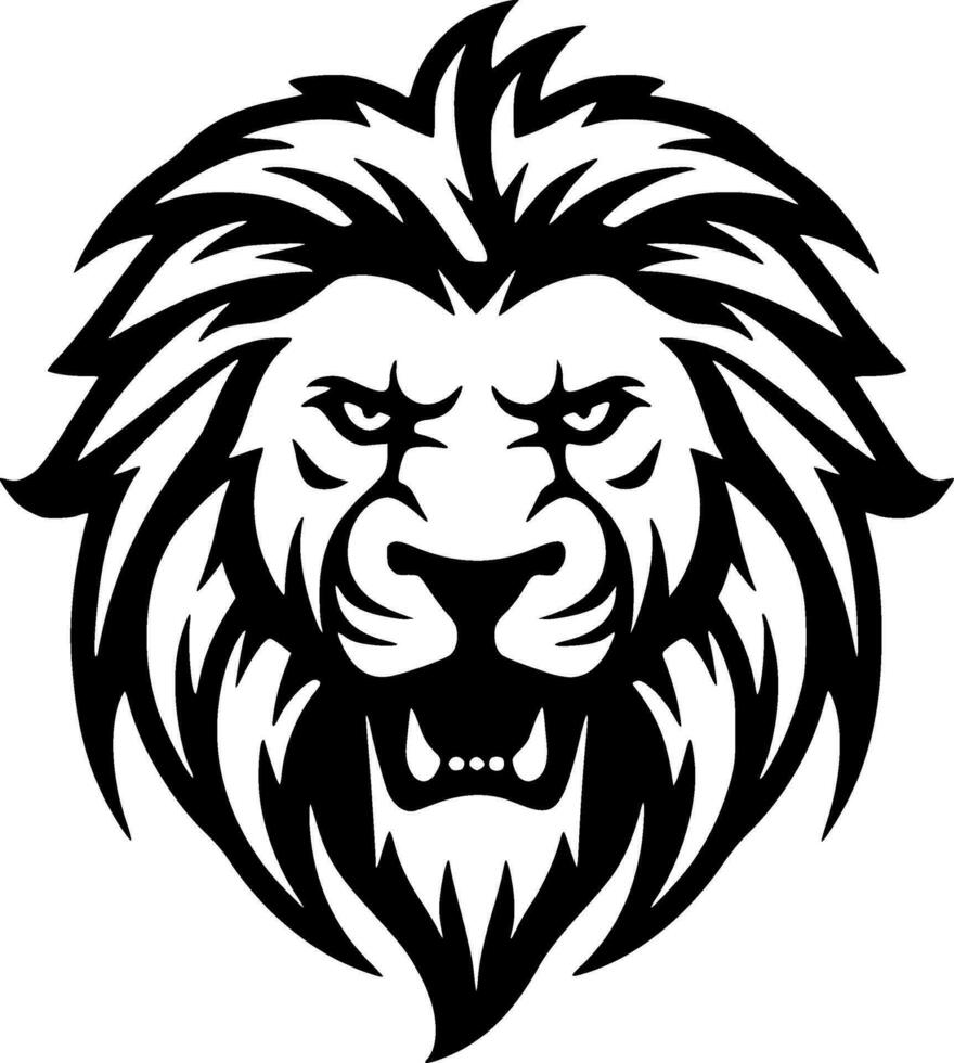 Lion, Minimalist and Simple Silhouette - Vector illustration