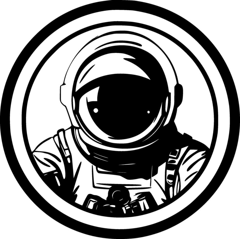 astronauta - minimalista y plano logo - vector ilustración