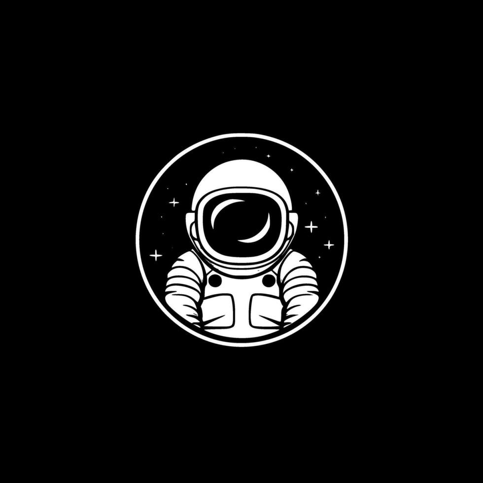 Astronaut, Minimalist and Simple Silhouette - Vector illustration