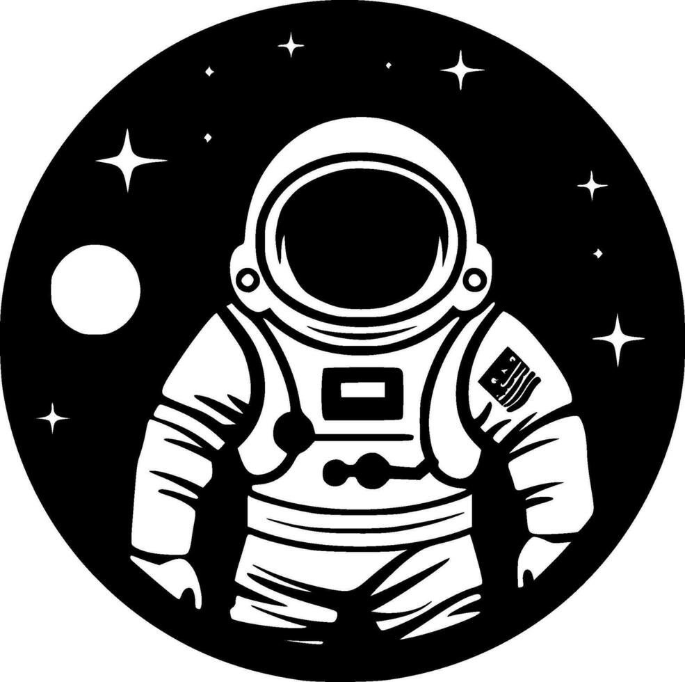 Astronaut - Minimalist and Flat Logo - Vector illustration
