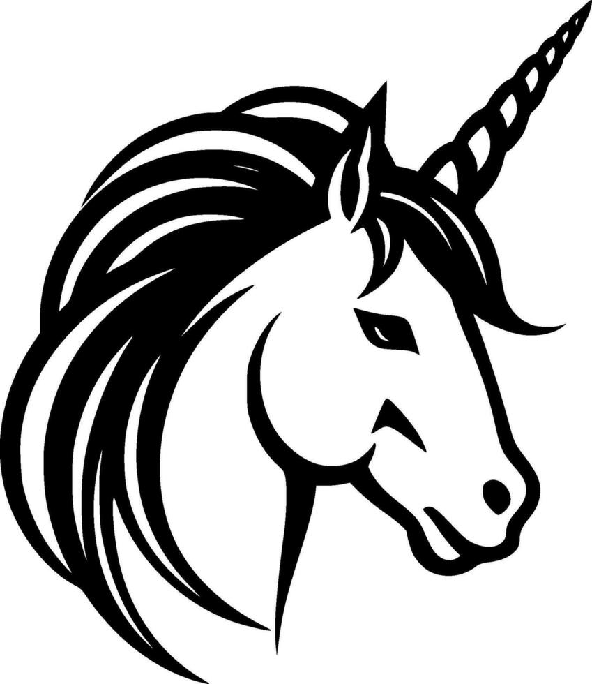 Unicorn - Minimalist and Flat Logo - Vector illustration
