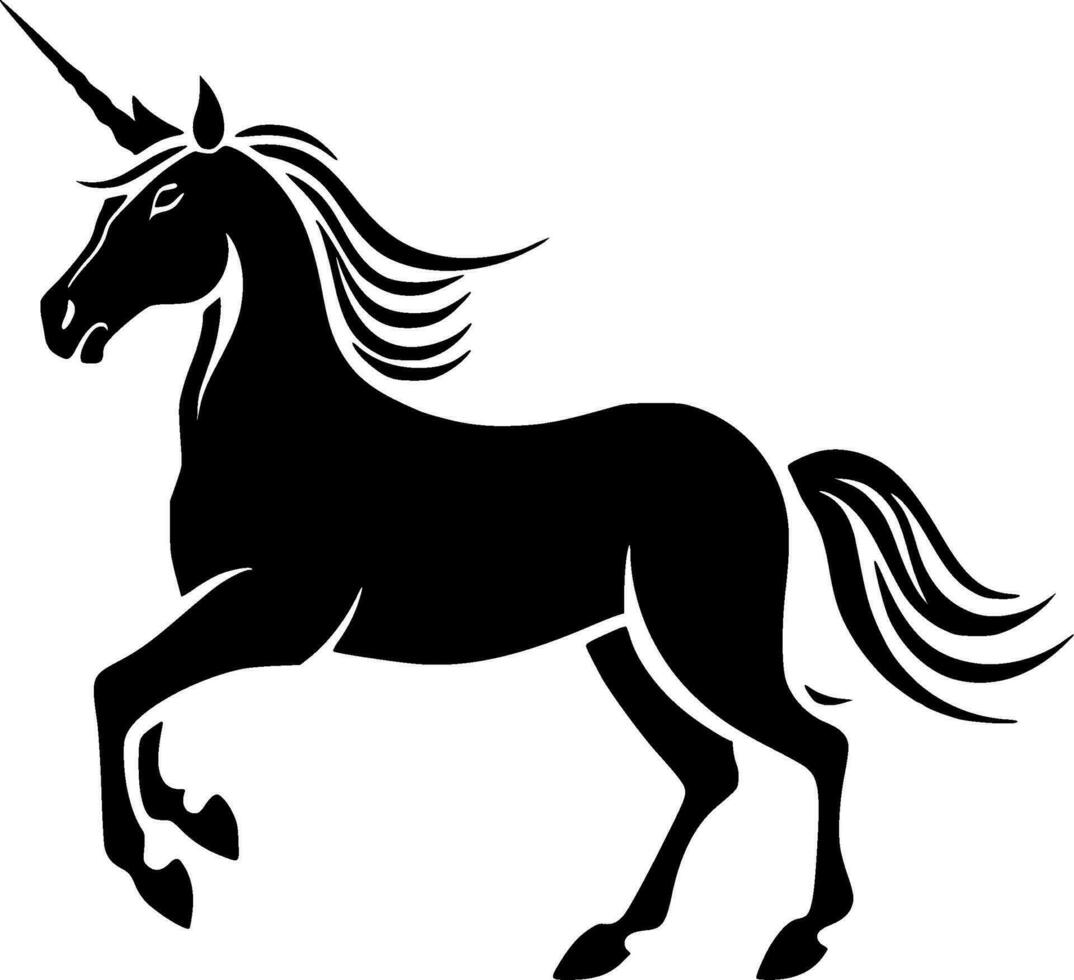 Unicorn, Minimalist and Simple Silhouette - Vector illustration