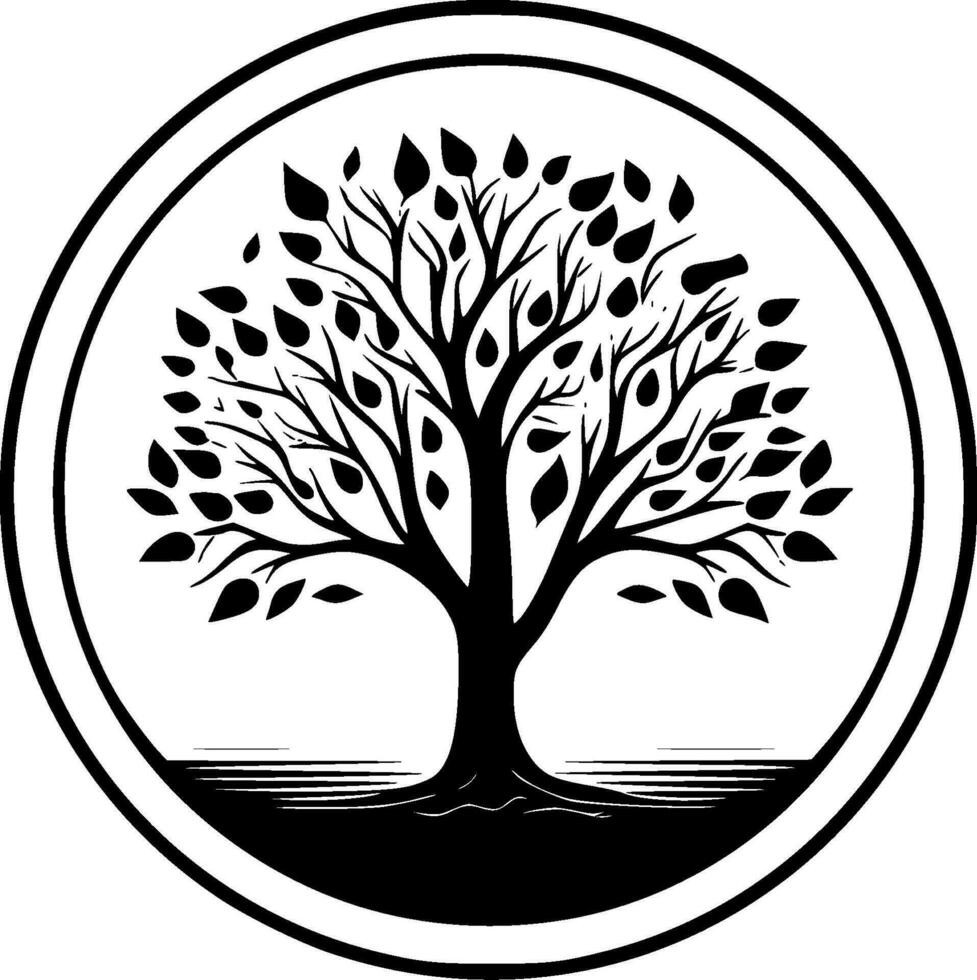 Tree - Minimalist and Flat Logo - Vector illustration