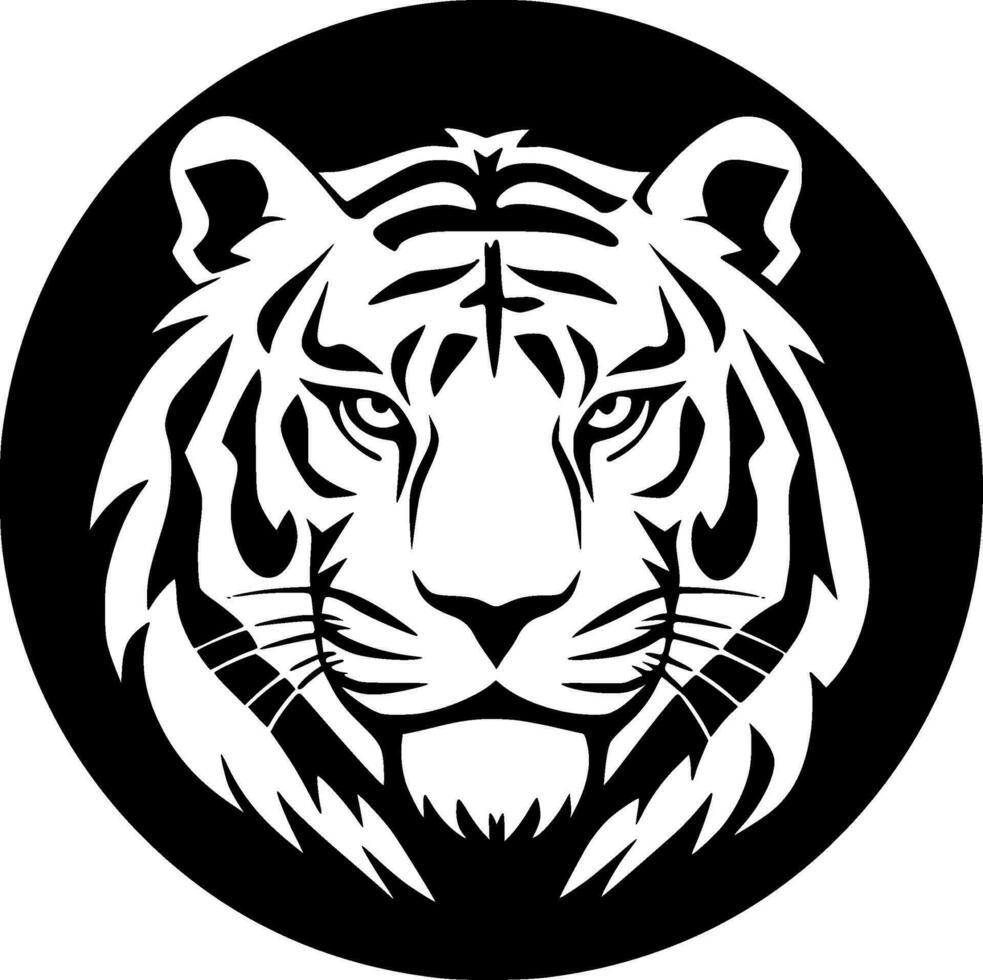 Tiger, Minimalist and Simple Silhouette - Vector illustration