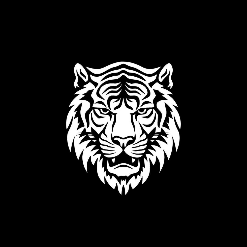 Tigre - minimalista y plano logo - vector ilustración